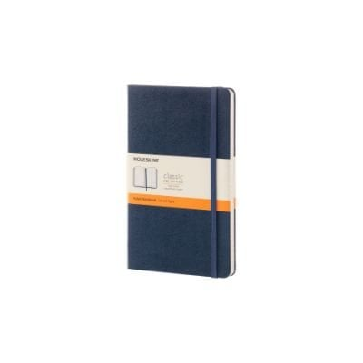Moleskine Classic Large Hardcover Notebook, Ruled, Sapphire Blue