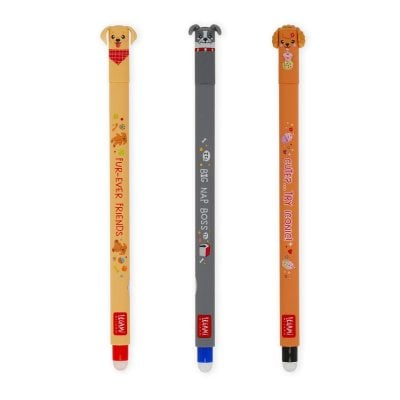 Legami Puppies Set of 3 Erasable Gel Pens