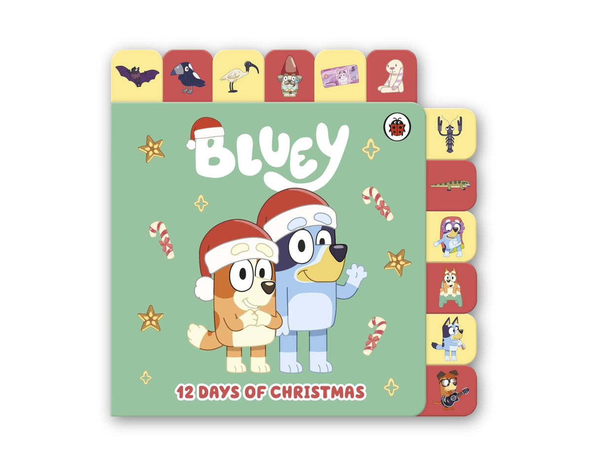 Bluey: 12 Days of Christmas Tabbed Board Book by Bluey; 9780241615409