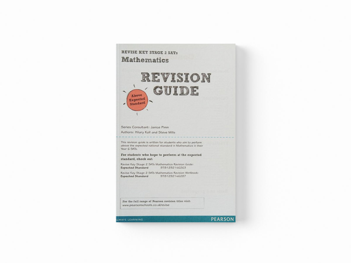 Pearson REVISE Key Stage 2 SATs English Revision Workbook - Expected Standard for 2026, 2027 exams by Hilary Koll; Steve Mills; 9781292146256