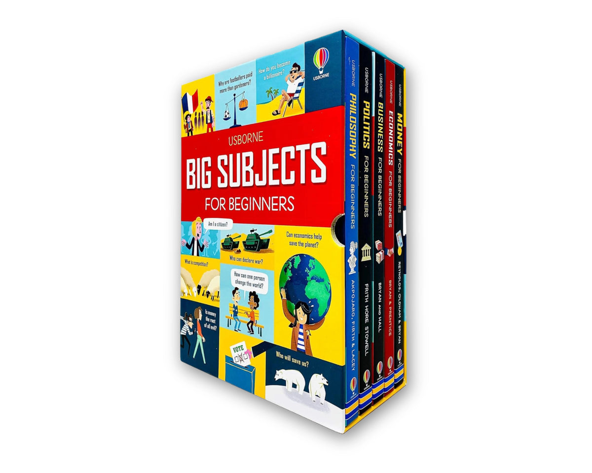 Usborne Big Subjects for Beginners 5 Books Collection Box Set - Age 8-11 by Usborne Publishing Ltd; 9781474999069