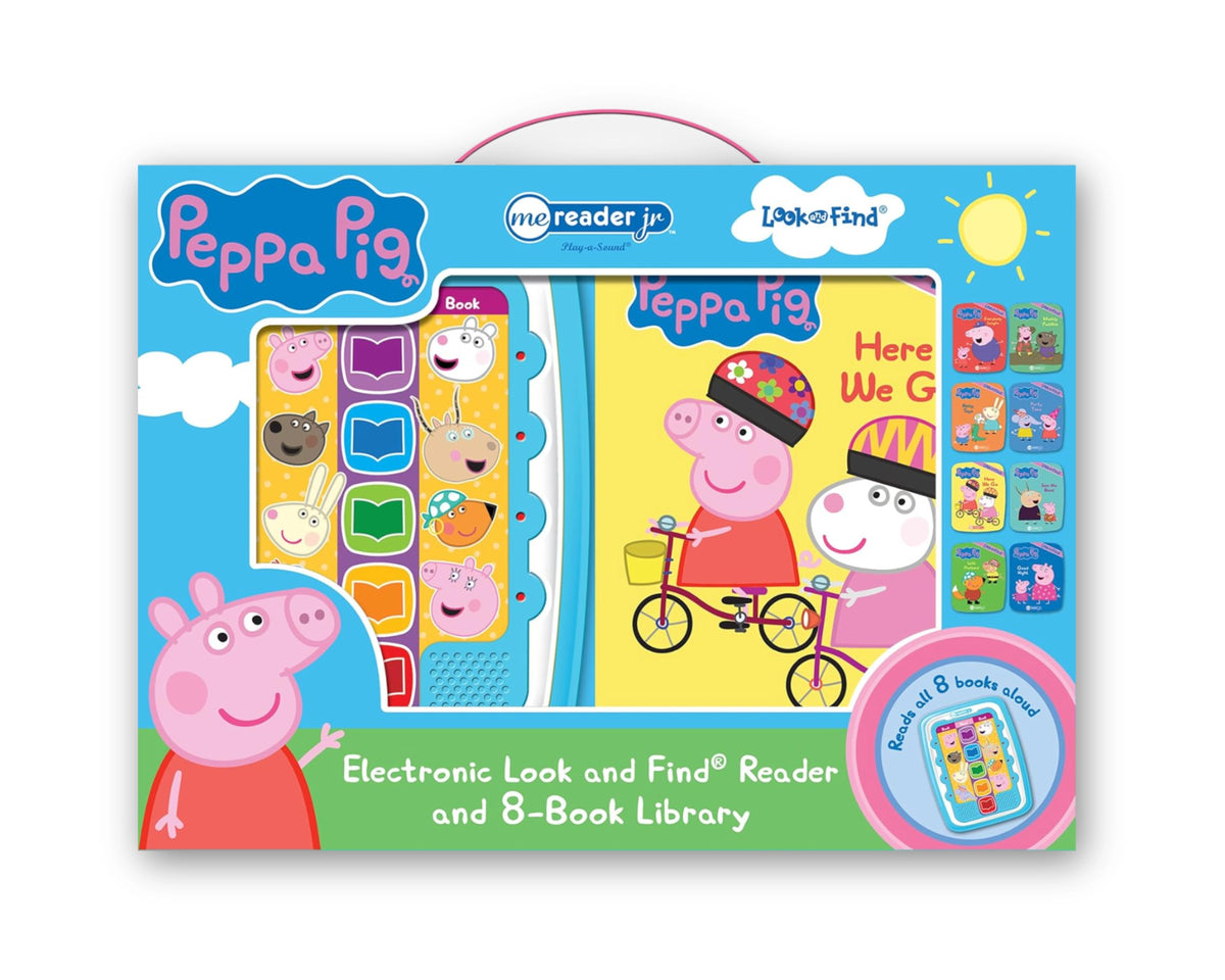 Peppa Pig - Electronic Me Reader Jr and 8 Look and Find Sound Book Library - Ages 2+ by PI Kids; 9781503735002
