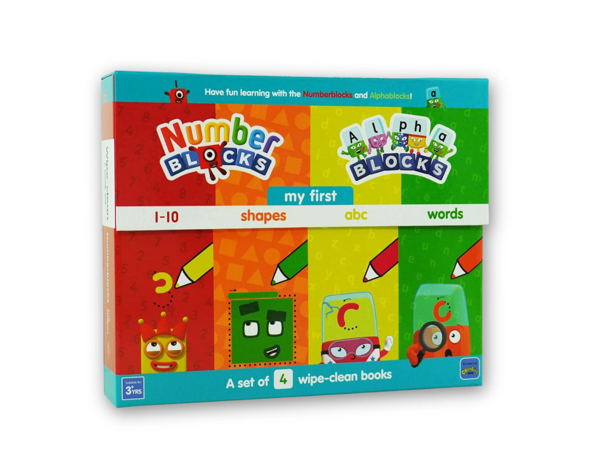 Numberblocks And Alphablocks My First Numbers And Letters 4 Wipe-Clean Books (Pens Included) - Ages 0-5 by Sweet Cherry Publishing; 9781782269588