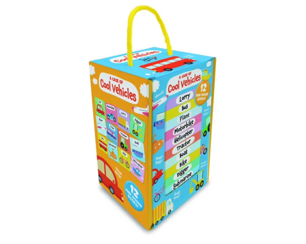 A Case of Cool Vehicles: 12 Title Board Book Collection Carry Case - Ages 3+ by Sweet Cherry Publishing; 9781802636024